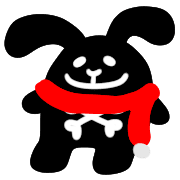 อิโมจิไลน์ Rock rabbit and skull / Xmas emoji