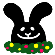 อิโมจิไลน์ Rock rabbit and skull / Xmas emoji