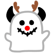 อิโมจิไลน์ Rock rabbit and skull / Xmas emoji