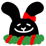 อิโมจิไลน์ Rock rabbit and skull / Xmas emoji