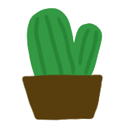 อิโมจิไลน์ Simple green cactus,plants