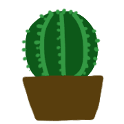 อิโมจิไลน์ Simple green cactus,plants