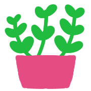 อิโมจิไลน์ Simple green cactus,plants