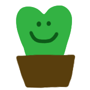 อิโมจิไลน์ Simple green cactus,plants