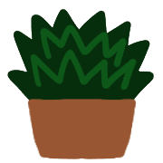 อิโมจิไลน์ Simple green cactus,plants