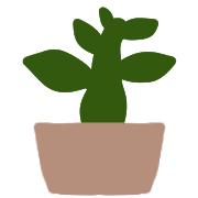 อิโมจิไลน์ Simple green cactus,plants