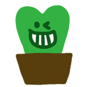 อิโมจิไลน์ Simple green cactus,plants