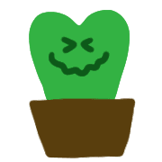 อิโมจิไลน์ Simple green cactus,plants