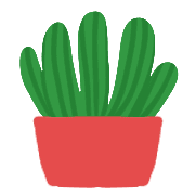 อิโมจิไลน์ Simple green cactus,plants