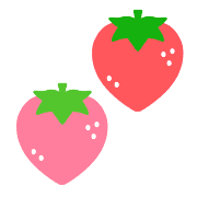 อิโมจิไลน์ Strawberry and pink emoji