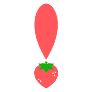 อิโมจิไลน์ Strawberry and pink emoji