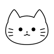 อิโมจิไลน์ Monochrome cat simple emoji