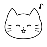 อิโมจิไลน์ Monochrome cat simple emoji