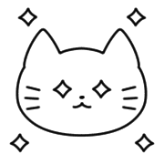 อิโมจิไลน์ Monochrome cat simple emoji