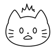 อิโมจิไลน์ Monochrome cat simple emoji