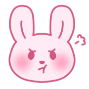 อิโมจิไลน์ Rabbit emoji with cute pink