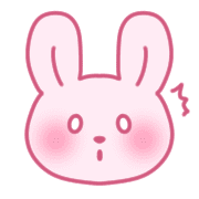 อิโมจิไลน์ Rabbit emoji with cute pink