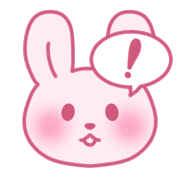 อิโมจิไลน์ Rabbit emoji with cute pink