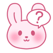 อิโมจิไลน์ Rabbit emoji with cute pink