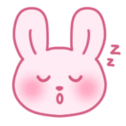 อิโมจิไลน์ Rabbit emoji with cute pink