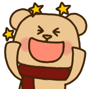 อิโมจิไลน์ Kwaii Cute Fashionable BrownNekuma Emoji