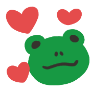 อิโมจิไลน์ Kawaii frog emoji