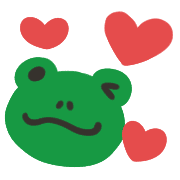 อิโมจิไลน์ Kawaii frog emoji