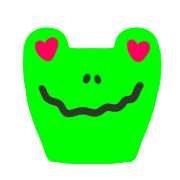 อิโมจิไลน์ Kawaii frog emoji