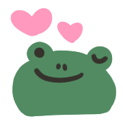 อิโมจิไลน์ Kawaii frog emoji