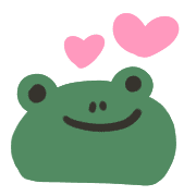 อิโมจิไลน์ Kawaii frog emoji