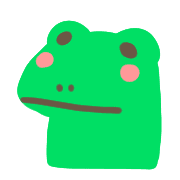 อิโมจิไลน์ Kawaii frog emoji