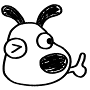 อิโมจิไลน์ Dog Bowpie Simple Emoji