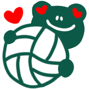 อิโมจิไลน์ Volleyball frogs