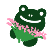 อิโมจิไลน์ Frogs,flowers,plants:frames