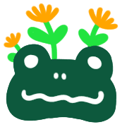 อิโมจิไลน์ Frogs,flowers,plants:frames