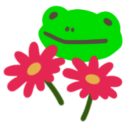 อิโมจิไลน์ Frogs,flowers,plants:frames