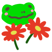 อิโมจิไลน์ Frogs,flowers,plants:frames