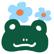 อิโมจิไลน์ Frogs,flowers,plants:frames