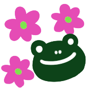 อิโมจิไลน์ Frogs,flowers,plants:frames