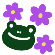 อิโมจิไลน์ Frogs,flowers,plants:frames