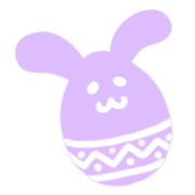 อิโมจิไลน์ Pop easter egg rabbit