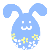 อิโมจิไลน์ Pop easter egg rabbit