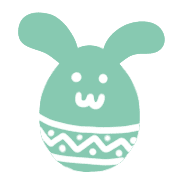 อิโมจิไลน์ Pop easter egg rabbit