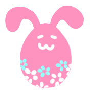 อิโมจิไลน์ Pop easter egg rabbit