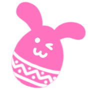 อิโมจิไลน์ Pop easter egg rabbit