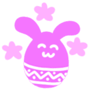 อิโมจิไลน์ Pop easter egg rabbit