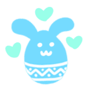 อิโมจิไลน์ Pop easter egg rabbit