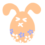 อิโมจิไลน์ Pop easter egg rabbit