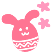 อิโมจิไลน์ Pop easter egg rabbit