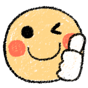 อิโมจิไลน์ Cute Smile Crayon Simple Emoji